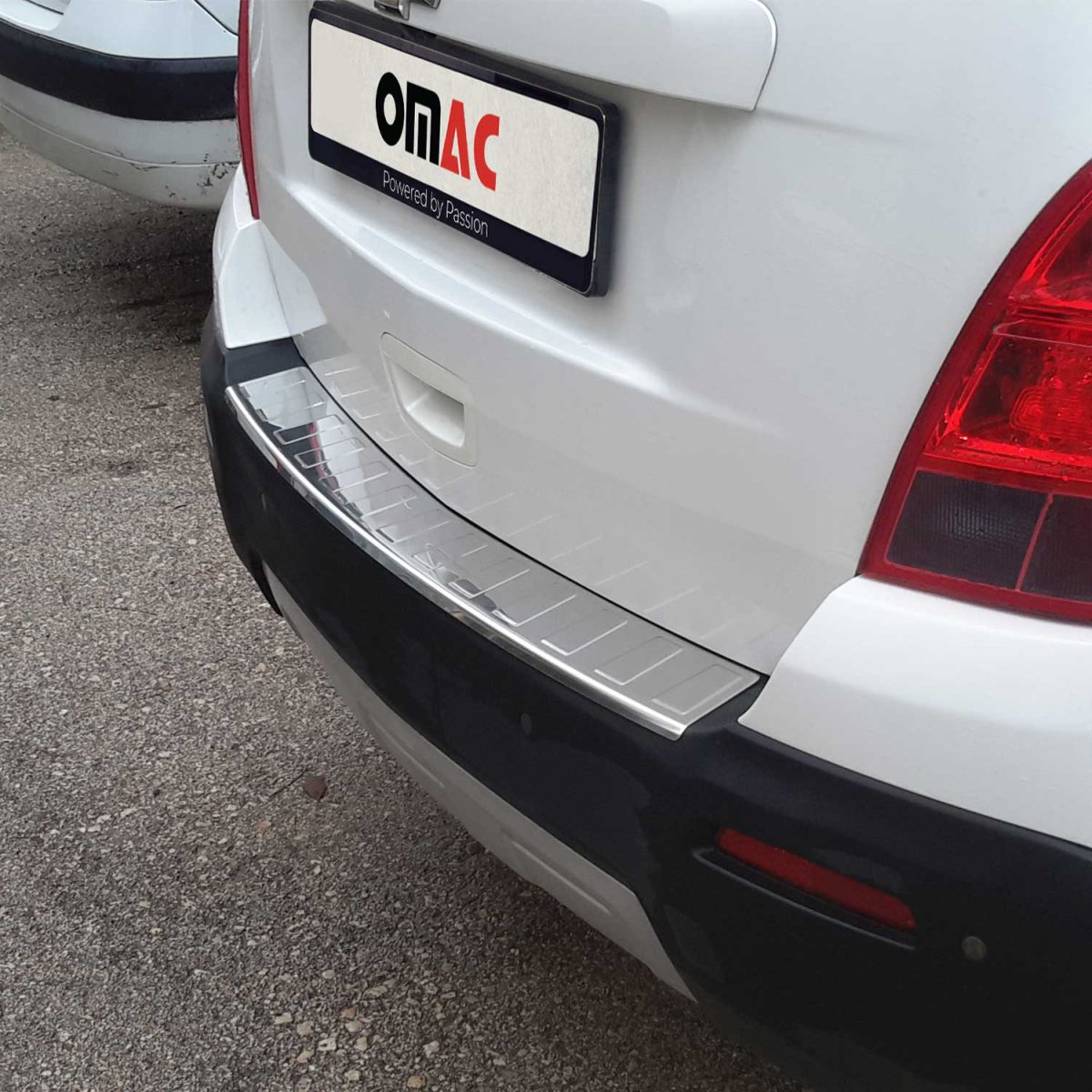 Chevrolet Trax Rear Bumper Sill Cover - Omac - S.Steel - Gloss Silver - 2013-2022